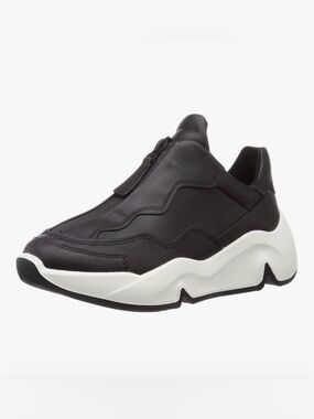 ECCO Chunky Leather Zip-Front Sneakers